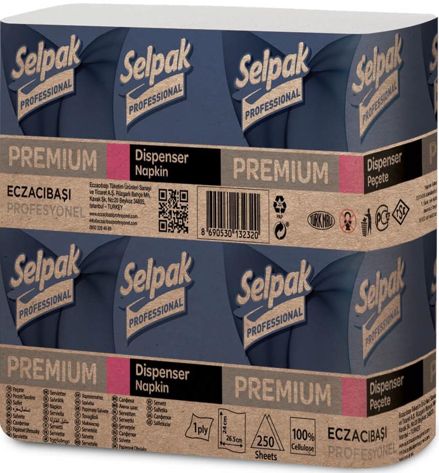 Selpak Professional Premium Dispenser Peçete 250'li Koli=250'li x 18 Paket 7900073